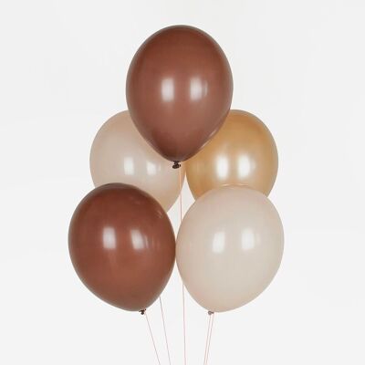 10 Ballons de baudruche : trio marron