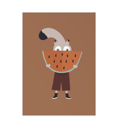 Icy Watermelons Animal Kids Poster, Eco Paper & Packaging