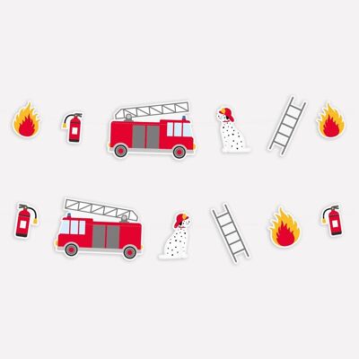 Geburtstagsgirlande: Feuerwehrmann