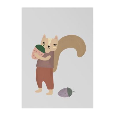 Lotta the Squirrel Animal Kids Poster, Eco Paper & Packaging