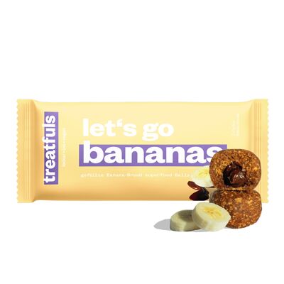 20x Palline Energetiche al Banana Bread con cuore di cioccolato fondente biologico+vegano