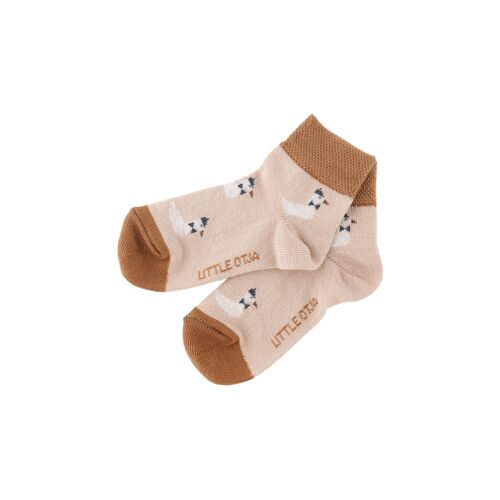 Kids Cotton Socks, Goose Tan Multicolor