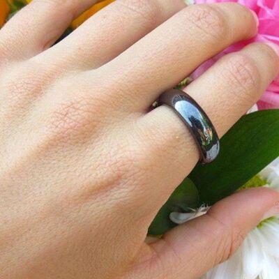 MAGNETIC RING: Hematite Slimming Ring, Magnetic and Unisex