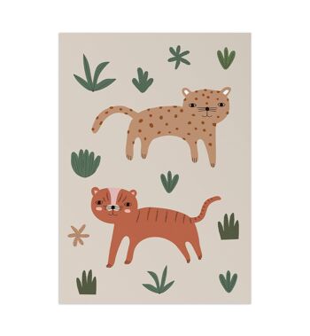 Wild Cats Animal Kids Poster, papier écologique et emballage 1