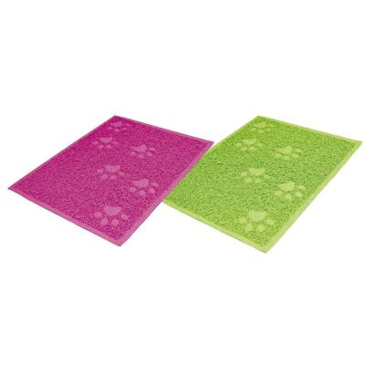 Tapis de litière externe pour chat en couleurs assorties