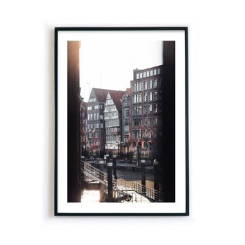 Maisons de Speicherstadt - Affiche de Hambourg 5