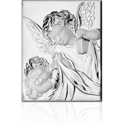 Wall and stand icon picture 33x44 cm silver "Guardian Angel" line
