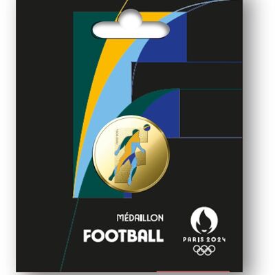 Olympische Fußballmedaille 2024 – Produkt für den französischen Markt reserviert / Nur für französische Geschäfte