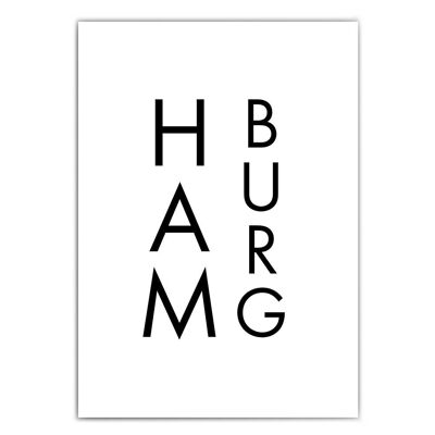 Hamburg Schriftzug -  Typografie Bild
