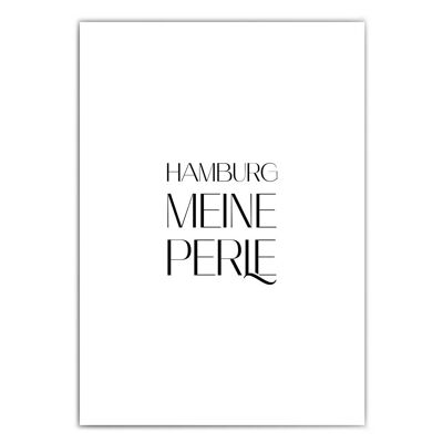 Hamburg my pearl - saying poster