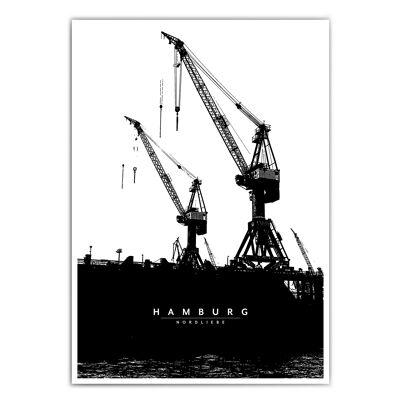 Cranes Hamburg mural