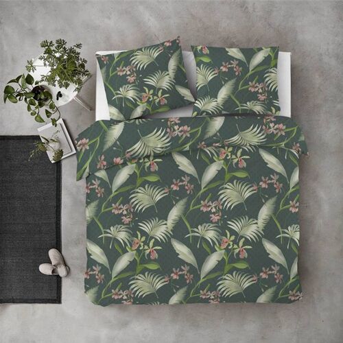 Byrklund 'Greens & Flowers' 2-persons duvet covers 200x220+20cm