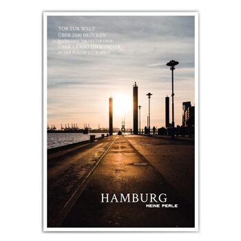 Affiche d'information de Hambourg au port 1