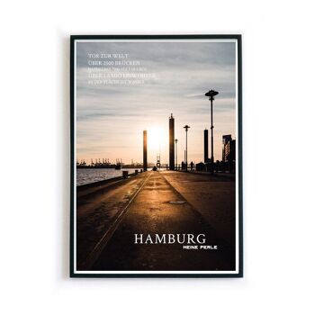 Affiche d'information de Hambourg au port 3