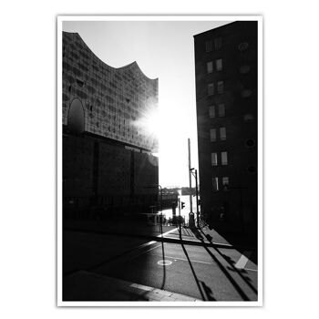Street Sun Elbphilharmonie - Hambourg Poster 1
