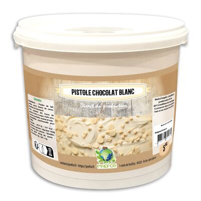 Pistole Chocolate Blanco 33% Cubo 5kg