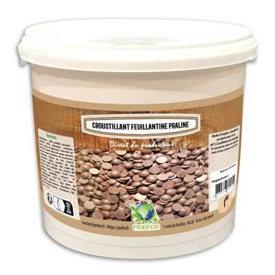 Crispy feuillantine Praline milk bucket 1kg