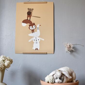 Animal Tower Animal Kids Poster, papier écologique et emballage 2