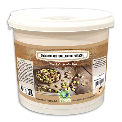 Feuillantina crujiente de pistacho cubo 3kg