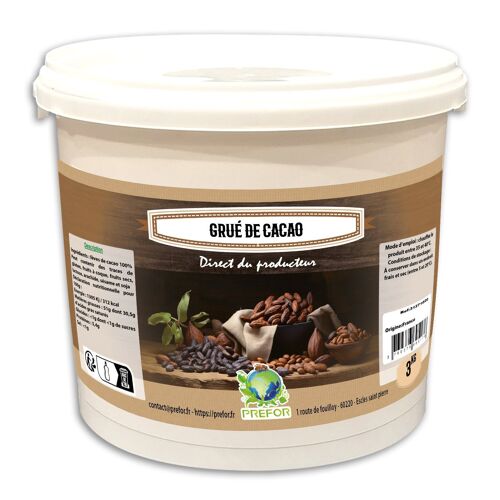 Grué de cacao seau 3kg