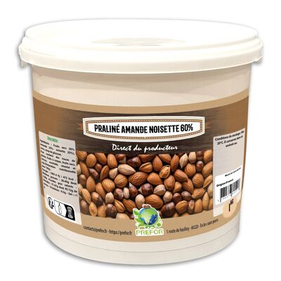 Praliné Amande - Noisette 60% seau 1kg