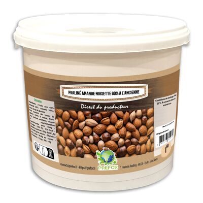 Almond Praline - Hazelnut 60% old-fashioned 1kg bucket