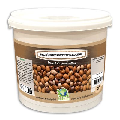 Almond Praline - Hazelnut 60% old-fashioned 3kg bucket