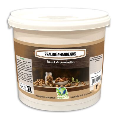 Praliné de almendras 60% cubo 5kg