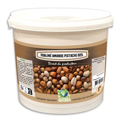 Mandel-Pistazien-Praliné 60 % 5-kg-Eimer