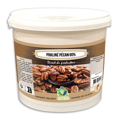 Pecan praline 60% bucket 1kg