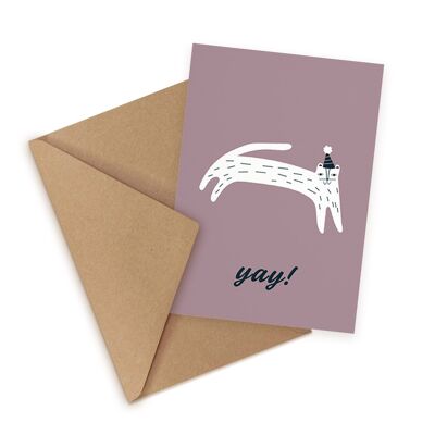 Yay! Carte de vœux, carte éco-consciente