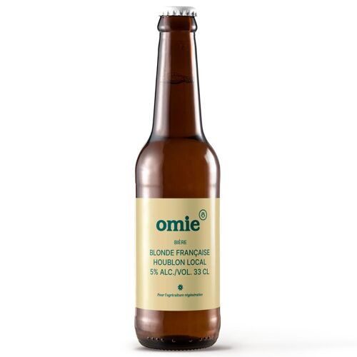 Bière blonde bio - malt et houblon français - 33 cl