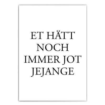 Jot Jejange - Proverbio poster di Colonia