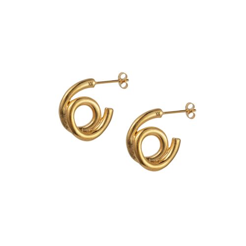 Flooid Curl Earring Gold