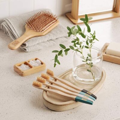 Bamboo Toothbrushes | Eco Toothbrush Set of 4