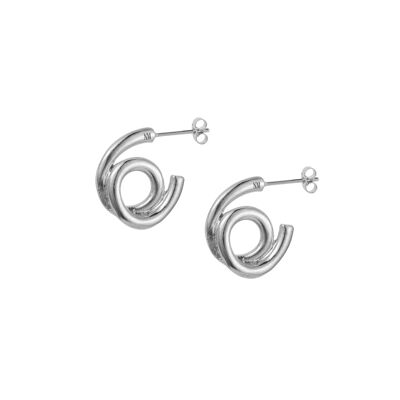 Flooid Curl-Ohrring Silber