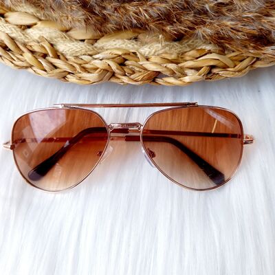 Lunettes de soleil enfant Pilot marron