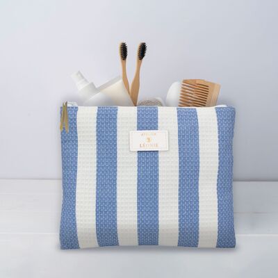 Women's toiletry bag (21x17) - Striped honeycomb