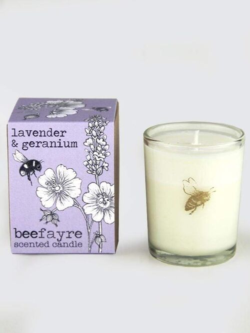 Beefayre Lavender & Geranium Votive 9cl Candle