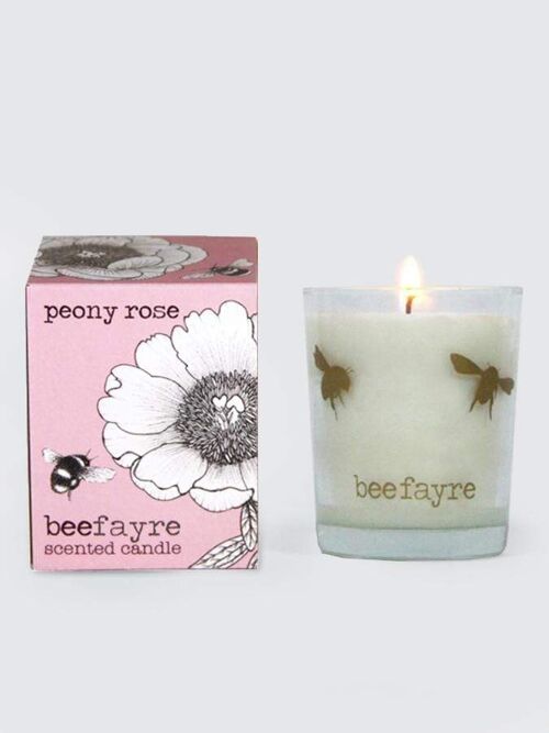 Beefayre Peony Rose Votive 9cl Candle