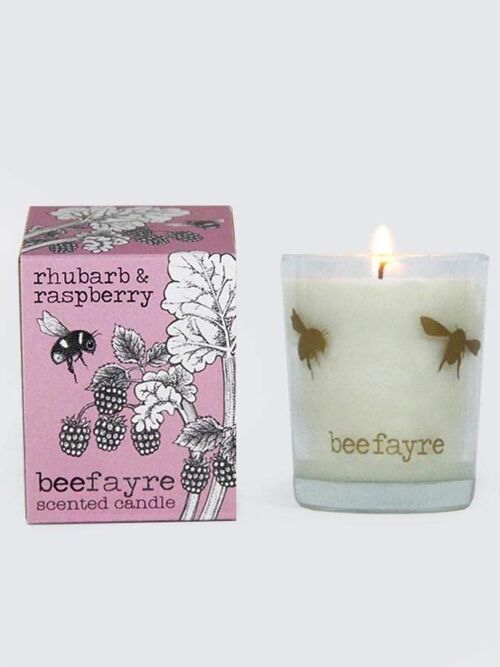 Beefayre Rhubarb & Raspberry Votive 9cl Candle