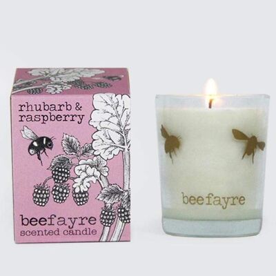 Beefayre Rhubarb & Raspberry Votive 9cl Candle
