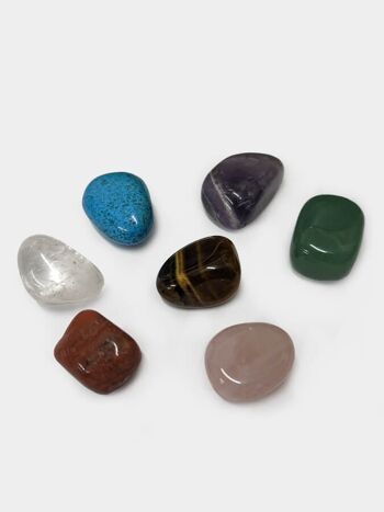 Ensemble de pierres précieuses chakra 4