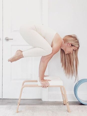 Tabouret de Yoga FeetUp Headstand - Blanc Chocolat 6