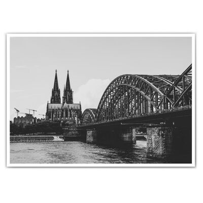 Póster del horizonte de Colonia en formato apaisado - Catedral de Colonia