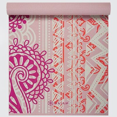 Gaiam tappetino da yoga in rosa di Boemia 4 mm