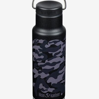 Klean Kanteen Botella clásica aislada al vacío de 12 oz (355 ml) con tapa de bucle