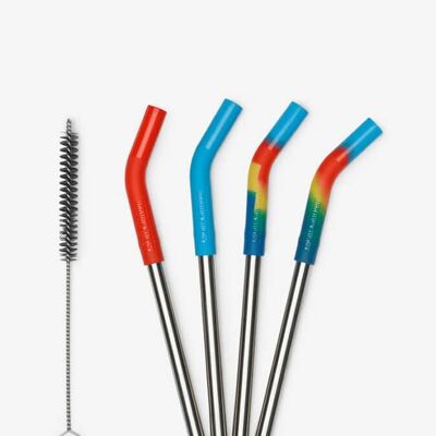 Klean Kanteen 4 Piece Straws Set - Short - Multi Colour