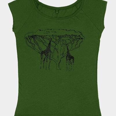 Emma Nissim T-Shirt Top für Frauen aus natürlichem Bio-Baumwolle - Safari