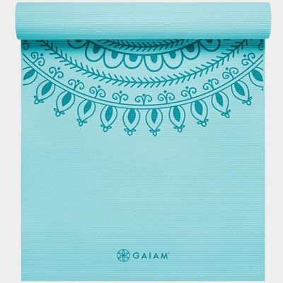 Tapis de yoga Gaiam Marrakech Turquoise 6 mm